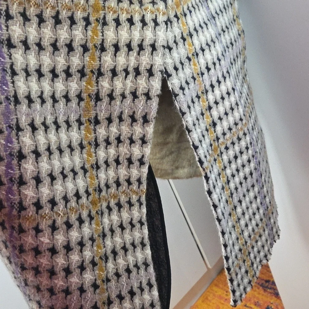 Semicouture 01 Printed Tweed Oversized Wool Coat